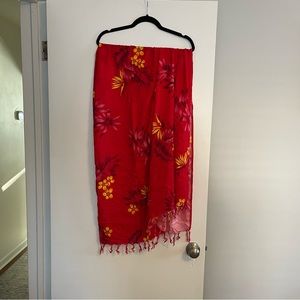 NWT yellow and red sarong